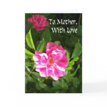 Tarjeta del día de la madre - rosas rosas rosadas