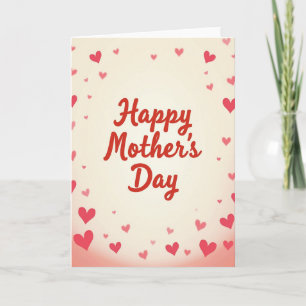 Tarjeta del Día de la Madre Rosy Hearts