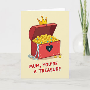 Tarjeta del Día de la Madre Rubí Tesoro