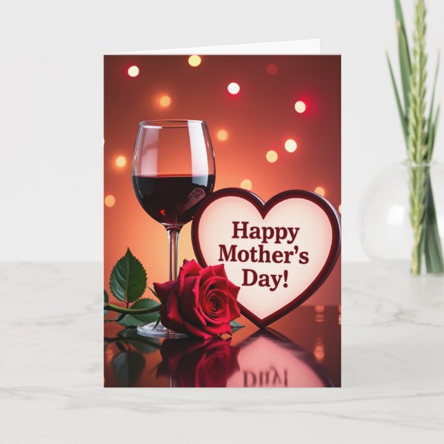 Tarjeta del Día de la Madre Ruby Bloom (Anverso)