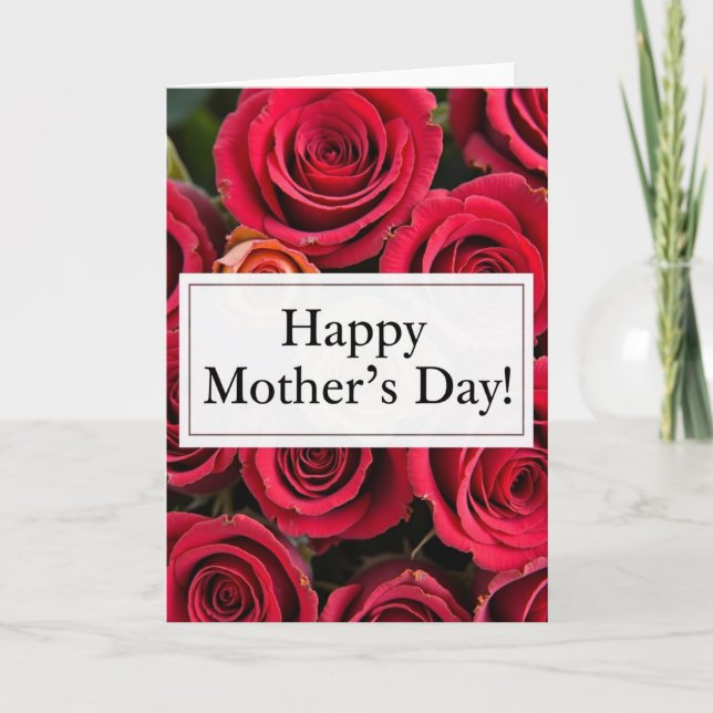 Tarjeta del Día de la Madre Ruby Red (Anverso)