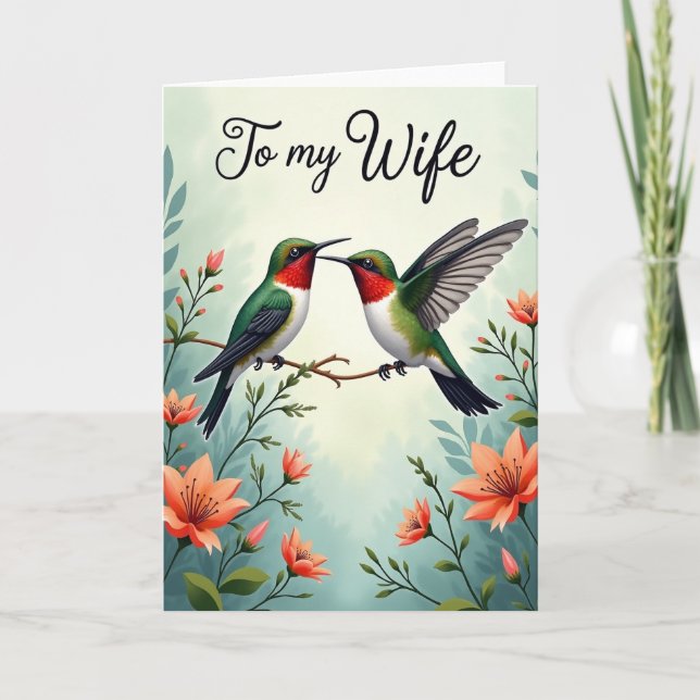 Tarjeta del Día de la Madre Ruby Throat (Anverso)