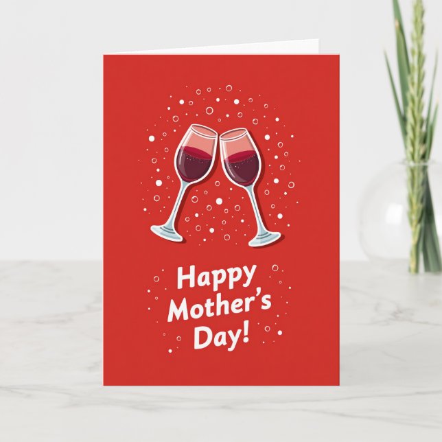 Tarjeta del Día de la Madre Ruby Toast (Anverso)