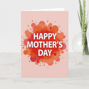 Tarjeta del Día de la Madre Salpicadura Cálida