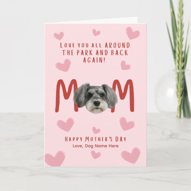Tarjeta del Día de la Madre schnauzer (Anverso)
