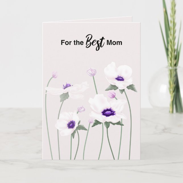 Tarjeta del Día de la Madre Serene Anemone (Anverso)