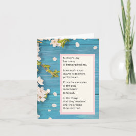 Tarjeta del día de la madre sin madre - Poema