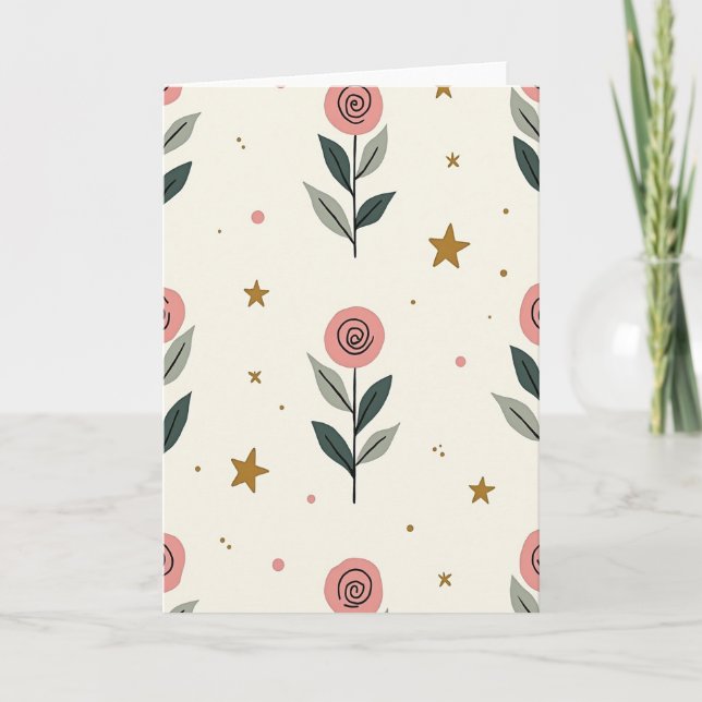 Tarjeta del Día de la Madre Sueño Botánico (Anverso)