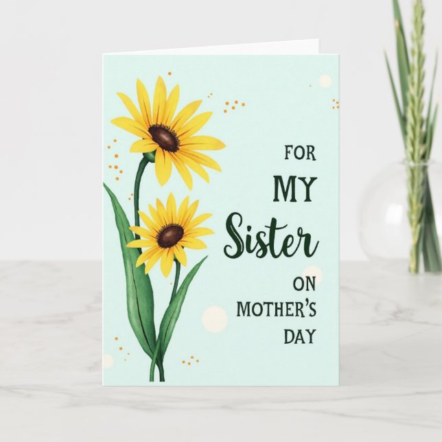 Tarjeta del Día de la Madre Sunlit Bloom (Anverso)