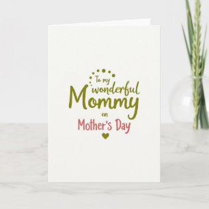 Tarjeta del Día de la Madre Sweet Mommy