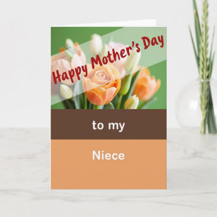 Tarjeta del Día de la Madre Sweet Peach Rose