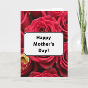 Tarjeta del Día de la Madre Sweet Red Blooms