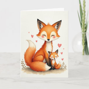 Tarjeta del Día de la Madre Sweet Vulpine