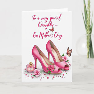 Tarjeta del Día de la Madre Tacones Elegantes