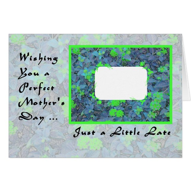 Tarjeta del Día de la Madre, tarde, agrega tu prop (Anverso (Horizontal))