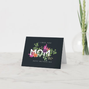 Tarjeta del Día de la Madre "Te Quiero Mamá" Flora
