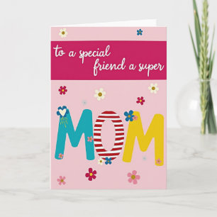 Tarjeta del Día de la Madre Teal Bloom