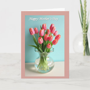 Tarjeta del Día de la Madre Teal Scene