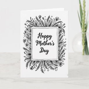 Tarjeta del Día de la Madre Tejida
