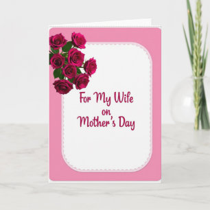 Tarjeta del Día de la Madre Terciopelo Fucsia