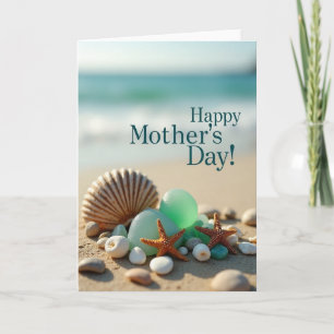 Tarjeta del Día de la Madre Tesoros de la Playa