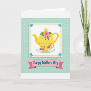 Tarjeta del Día de la Madre Tetera