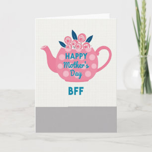 Tarjeta del Día de la Madre Tetera Rosa