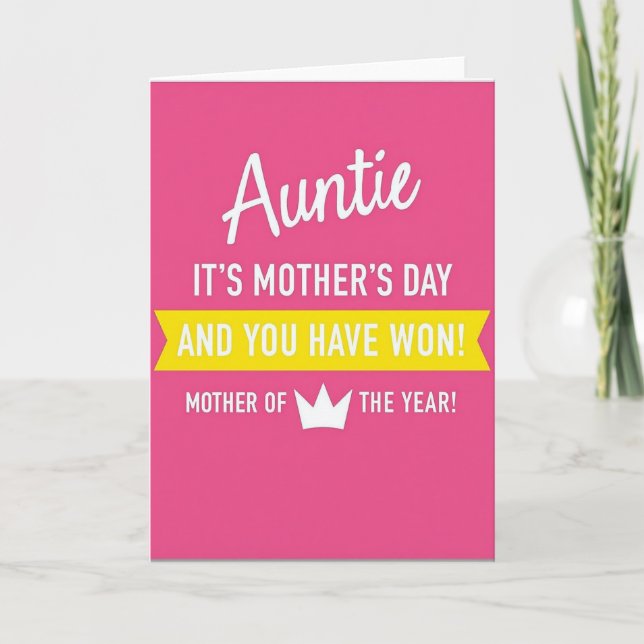 Tarjeta del Día de la Madre Tía Fuchsia (Anverso)