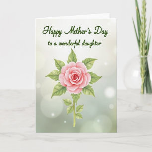 Tarjeta del Día de la Madre Tonos Verdes