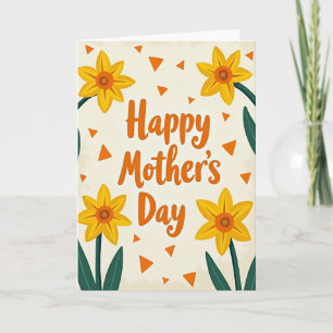 Tarjeta del Día de la Madre Triángulo Feliz