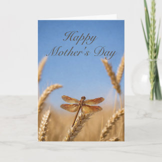 Tarjeta del Día de la Madre Trigo Dragón Dorado
