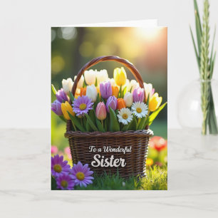 Tarjeta del Día de la Madre Tulipán de Primavera