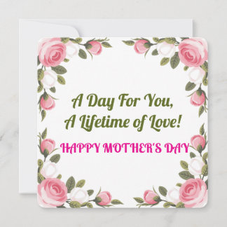 Tarjeta del Día de la Madre - ¡Un día para ti!