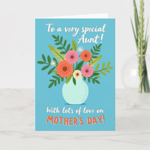 Tarjeta del Día de la Madre Verde Azulada Primaver
