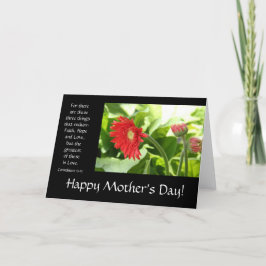 Tarjeta del Día de la Madre, verso floral, biblia