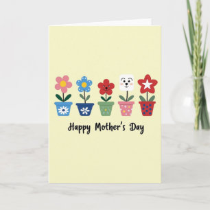 Tarjeta del Día de la Madre Vibrante Flora