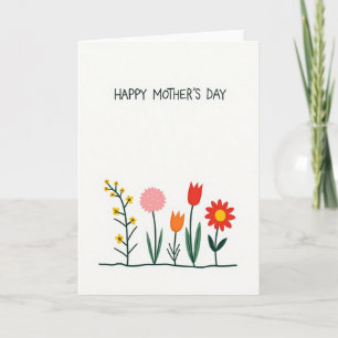 Tarjeta del Día de la Madre Vivid Flora