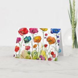 Tarjeta del Día de la Madre Vivid Poppy Panorama