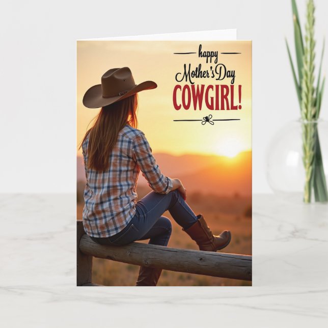 Tarjeta del Día de la Madre Western Dawn (Anverso)