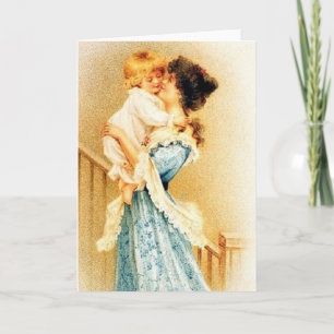 Tarjeta del Día de la Madre y el Niño de Victoria