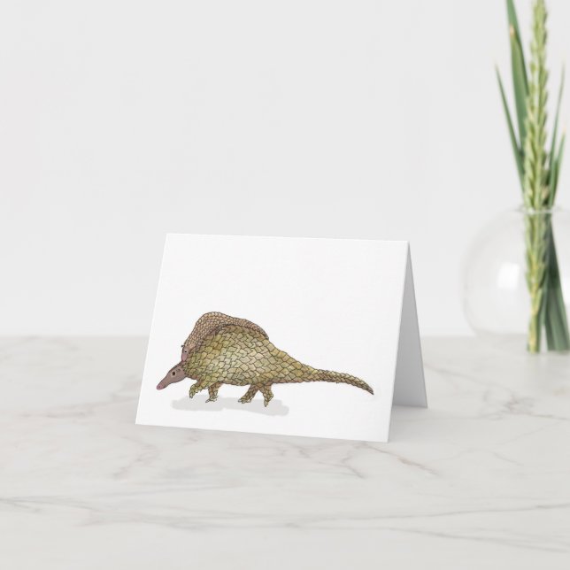 Tarjeta del Día de la Madre y el Niño Pangolin (Anverso)