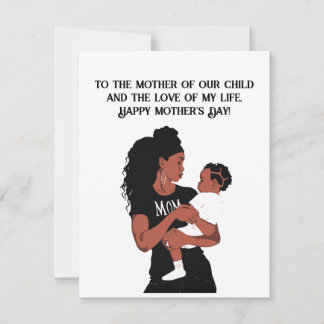 Tarjeta del día de la madre y la esposa