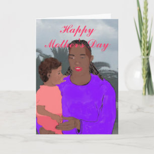 Tarjeta del día de la madre y la hija