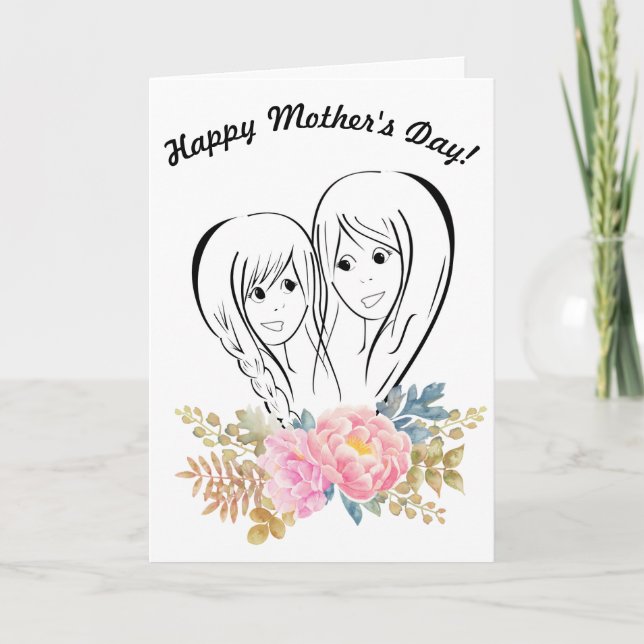 Tarjeta del día de la madre y la hija (Anverso)
