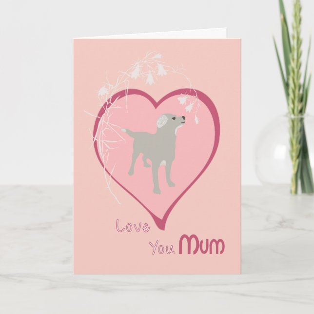 Tarjeta del día de la mamá del perro (Anverso)