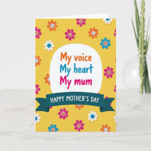 Tarjeta del Día de la Mamá Floral