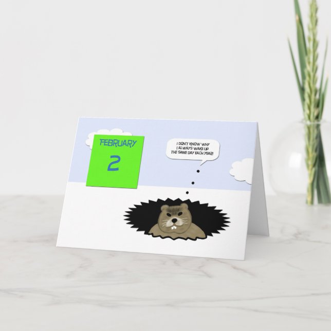 Tarjeta del Día de la Marmota - Desde que estoy en (Anverso)