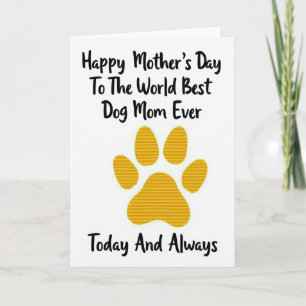 Tarjeta del Día de la Mejor Mamá Perro del Mundo