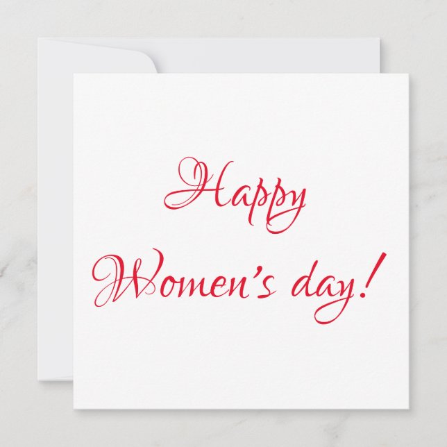 Tarjeta del día de la mujer (Anverso)