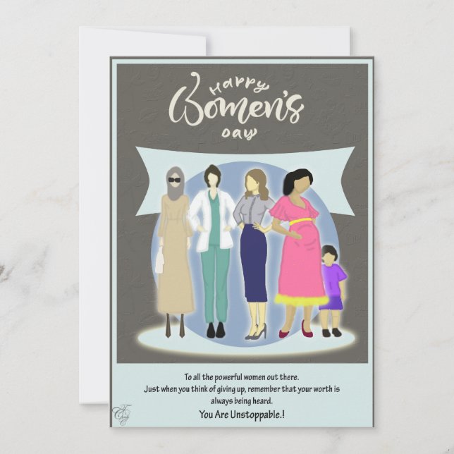 Tarjeta del día de la mujer (Anverso)